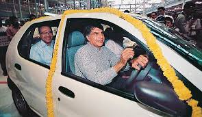 Cover pic: Ratan tata driving indica; The first Indian car